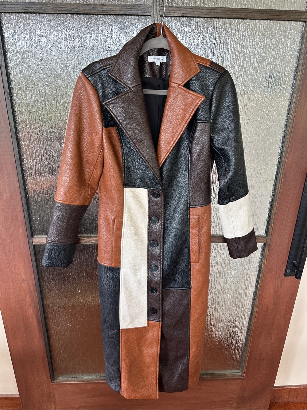 Ronny Kobo Carla Faux Leather Coat size 8 - Picture 13 of 17